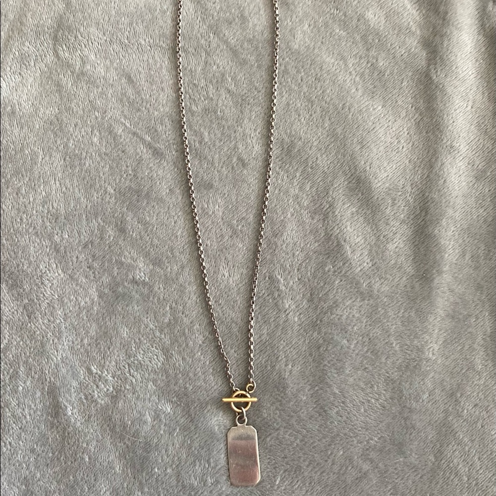 Sterling Silver Mini Dog Tag Necklace
